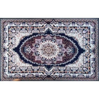 روفرشی 9 متری مخمل زرکدار سورمه ای رزمریم کد 050 