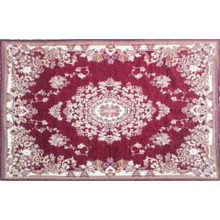 روفرشی 3 متری مخمل زرشکی خوش نقش 803