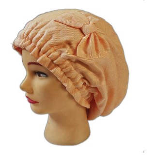 کلاه حمام نخی رنگ هلوی ی رامش سایز 30*35 کد 1049