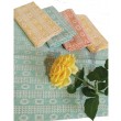 دستمال نخی چندرنگ سایز40*40میله ای کد750