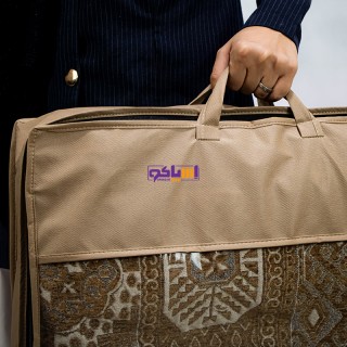 کاور اسپان باند کرم زیپ‌دار با کیفیت شفاف، مناسب برای نظم‌دهی به لباس و وسایل خانگی