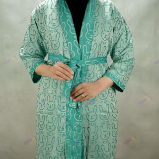 حوله تن پوش کودک آبی یزدی