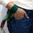 دستمال ابریشمی سبز یزدی مناسب مراسم رسمی