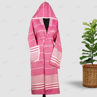 حوله تن پوش نخی رنگ صورتی رامش سایز دو ایکس لارج کد 776
