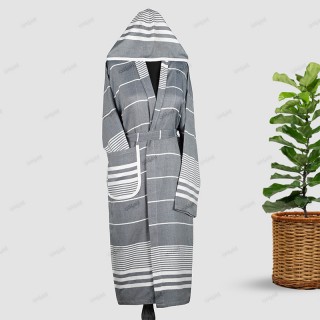 حوله تن پوش نخی رنگ طوسی رامش سایز ایکس لارج کد 396
