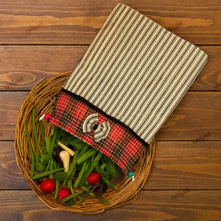 کیسه پارچه‌ای نگهداری سبزیجات از جنس پنبه با سه لایه داخلی برای حفظ رطوبت.