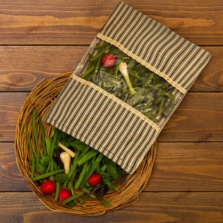 کیسه نگه داری میوه و سبزی طرح خرده نان سایز30*25 کد 360