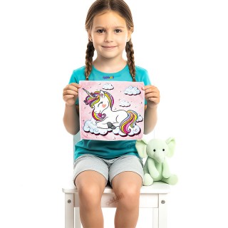 دستمال جیبی کودک طرح تک شاخ جنس آکریلیک 20*20