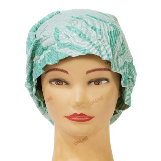 کلاه حمام نخی سبزآبی آسایش