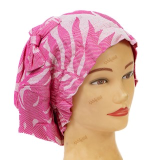 کلاه کشدار ویسکوز طرح‌دار صورتی آسایش