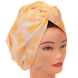 کلاه حمام زنانه ویسکوز زرد آسایش