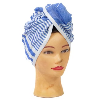 کلاه خشک‌کن مو آبی – مدل هندی دکمه‌دار