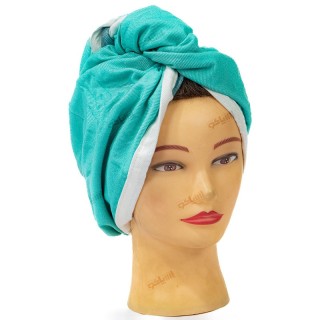 کلاه حمام دکمه‌دار مناسب موهای بلند – رنگ سبزآبی