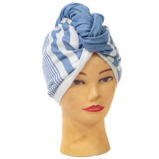 کلاه حمام دکمه‌دار مناسب موهای بلند – رنگ آبی