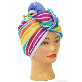 کلاه حمام هندی رنگین‌کمانی ویسکوز رامش