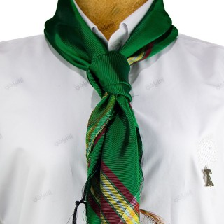 دستمال یزدی تراکم بالا سبز ابریشمی اسپاکو