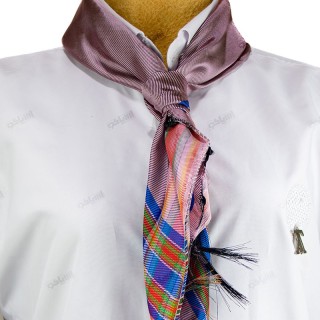 بافت دستمال یزدی ابریشمی یاسی