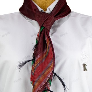 خرید دستمال یزدی ابریشمی زرشکی | لوکس و مجلل | قیمت ویژه