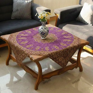 بقچه ترمه طرح شاه‌پسند صورتی برند گوهر یزد