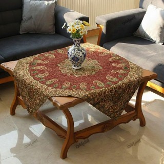 بقچه ترمه طرح شاه پسند قرمز صنایع نساجی یزد