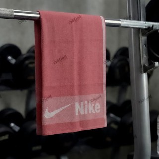 حوله ورزشی قرمز ویسکوز طرح نایک کد 2439