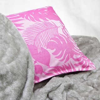 روبالشتی نخی جدید صورتی آسایش طرح هاوایی ژاکارد