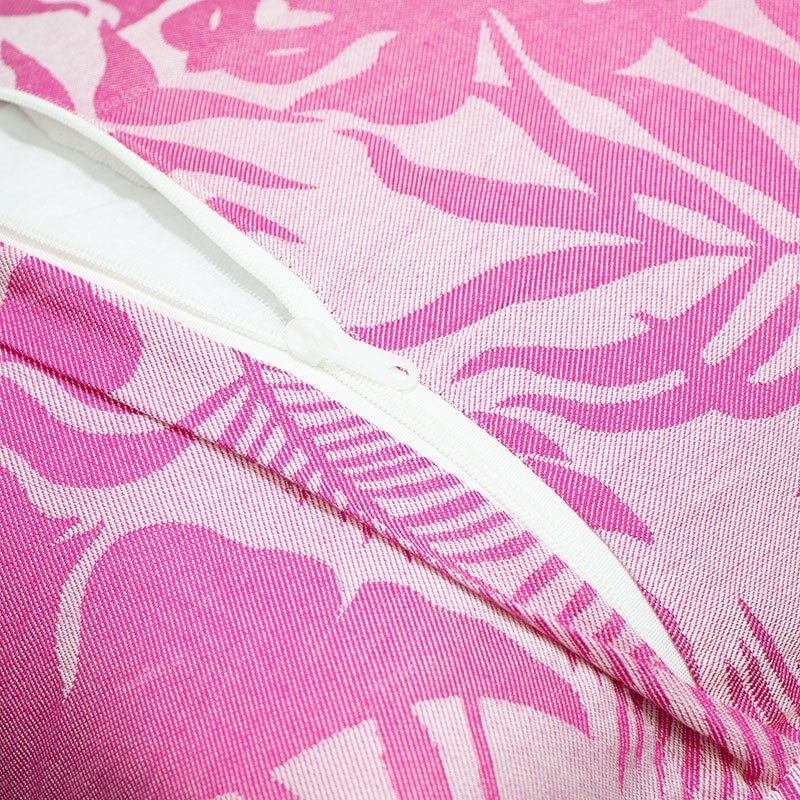 روبالشتی نخی جدید صورتی آسایش طرح هاوایی ژاکارد