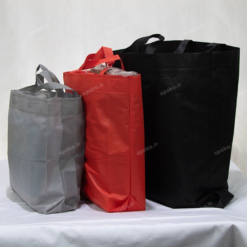خرید بگ تبلیغاتی طوسی 25*35 | ساک دستی سه طرف کاست البرز