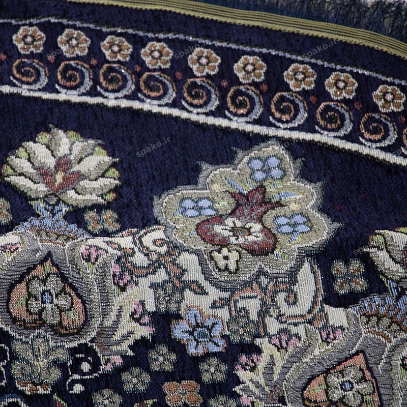 روفرشی گرد طرح ستایش رنگ سورمه ای