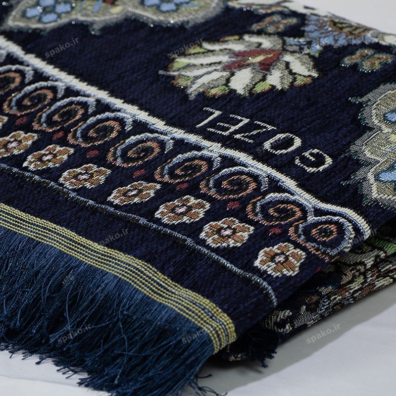 روفرشی گرد طرح ستایش رنگ سورمه ای