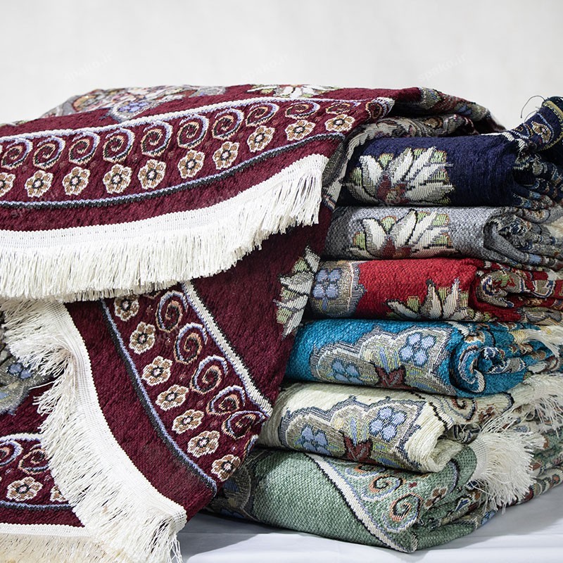 روفرشی گرد طرح ستایش رنگ سورمه ای