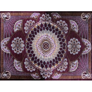 روفرشی طرح آذین020 مخمل دوشانل زرشکی
