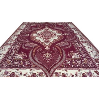 روفرشی مخمل طرح روجا-012 زرشکی9 متری